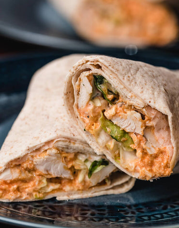 Meal 1: Healthy Buffalo Chicken Wrap
