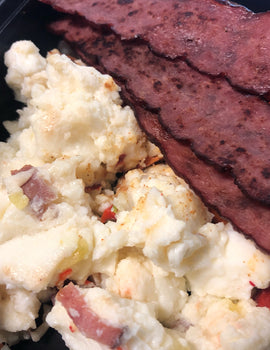 Breakfast Meal 1: Scrambled egg whites with turkey bacon