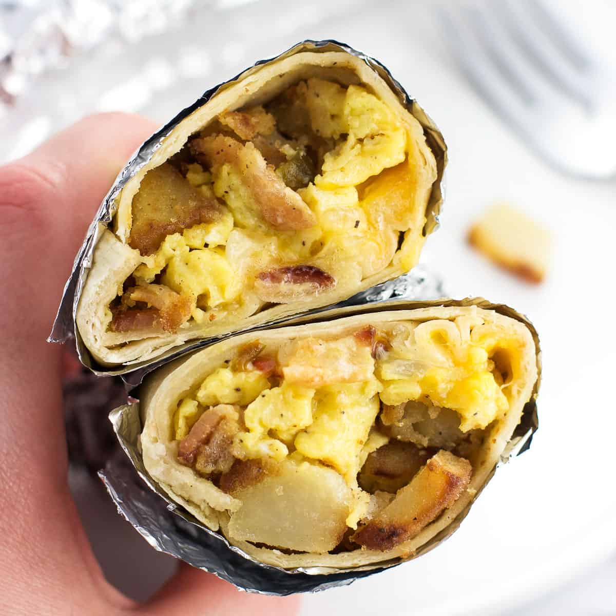 Breakfast Meal 1:Cheesy Potato Breakfast Wrap