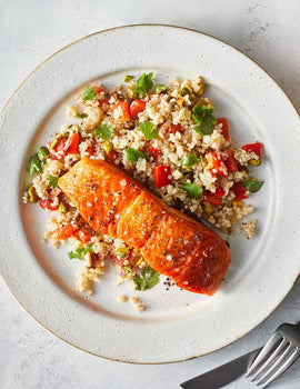 Meal 1: Salmon Quinoa Bowl