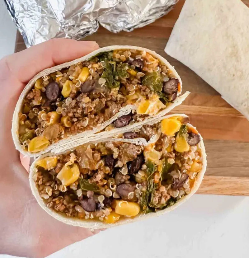 Breakfast Meal 2: Ground Beef Taco Breakfast burrito