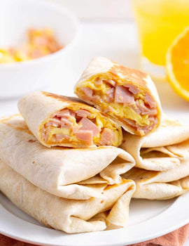 Breakfast Meal 2: Ham egg and cheese breakfast burrito