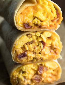 Breakfast Meal 2: Turkey bacon breakfast burrito