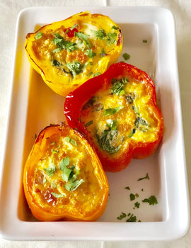 Breakfast Meal 2: Cheesy egg stuffed peppers