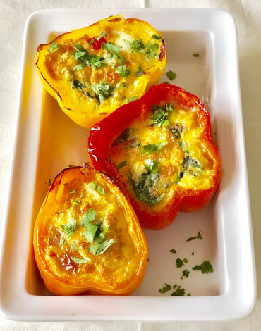 Breakfast Meal 2: Cheesy egg stuffed peppers