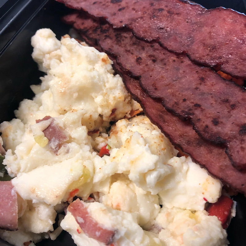 Breakfast Meal 1: Scrambled egg whites with turkey bacon