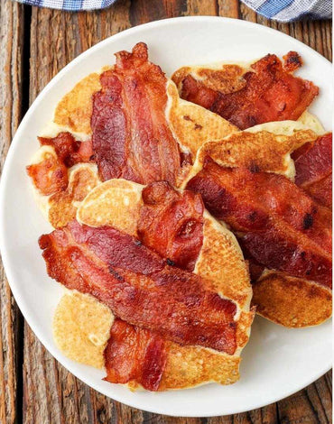 Breakfast Meal 2: Healthy Protein Pancakes with turkey bacon