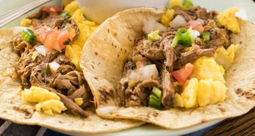Breakfast Meal 1: Lean Ground beef & Egg breakfast burrito