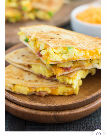 Breakfast Meal 1: Healthy Ham Egg Cheese Breakfast Quesadilla