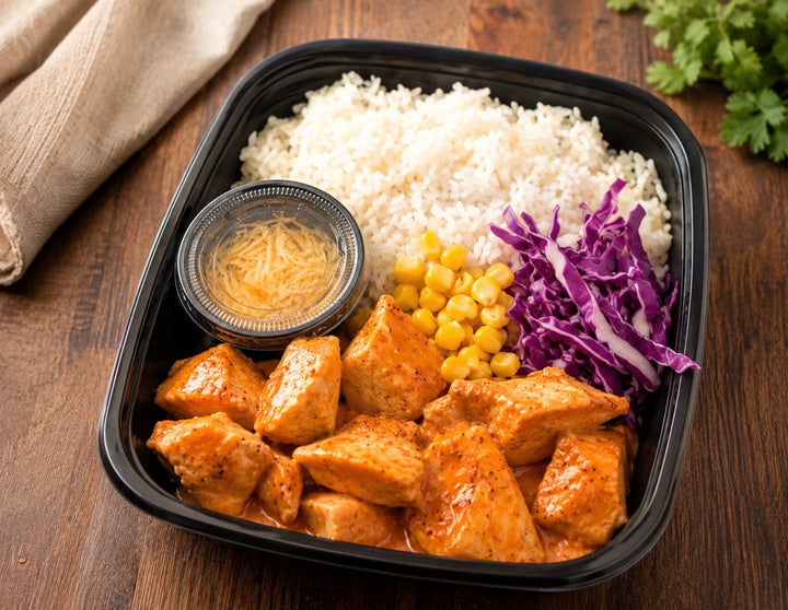 Healthy Buffalo Chicken Rice Bowl