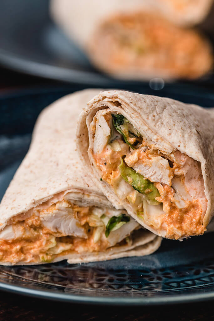 Meal 1: Healthy Buffalo Chicken Wrap