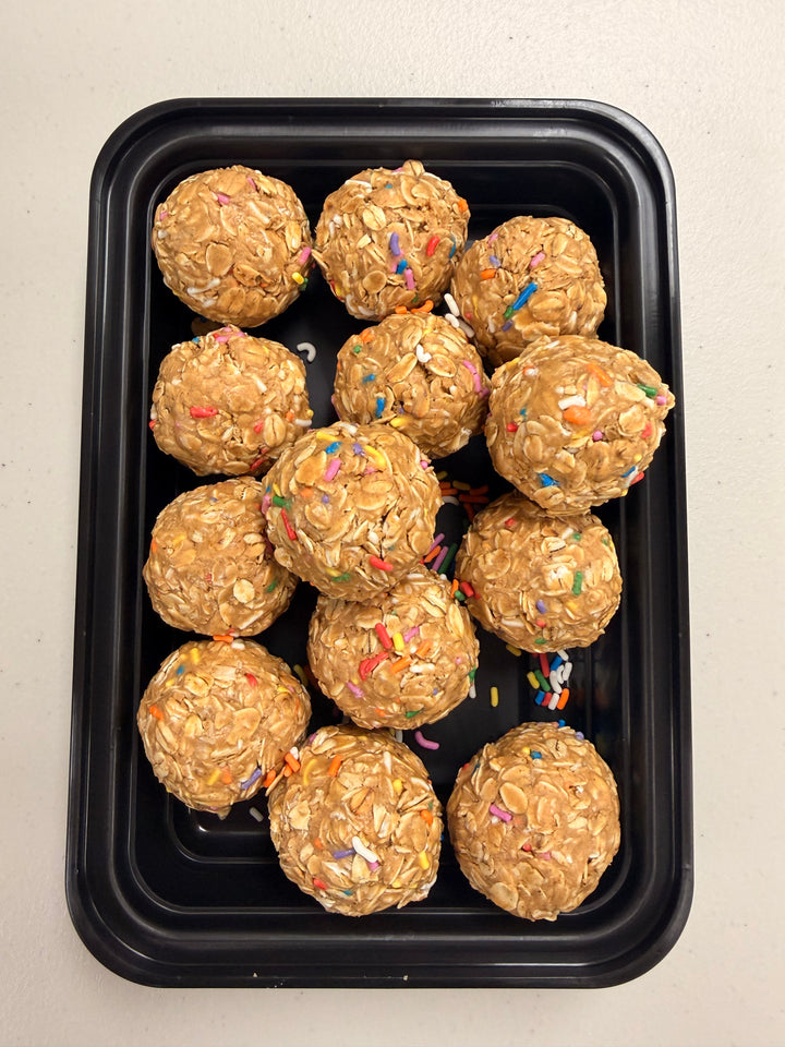 Peanut Butter Sprinkle Boost protein Bites
