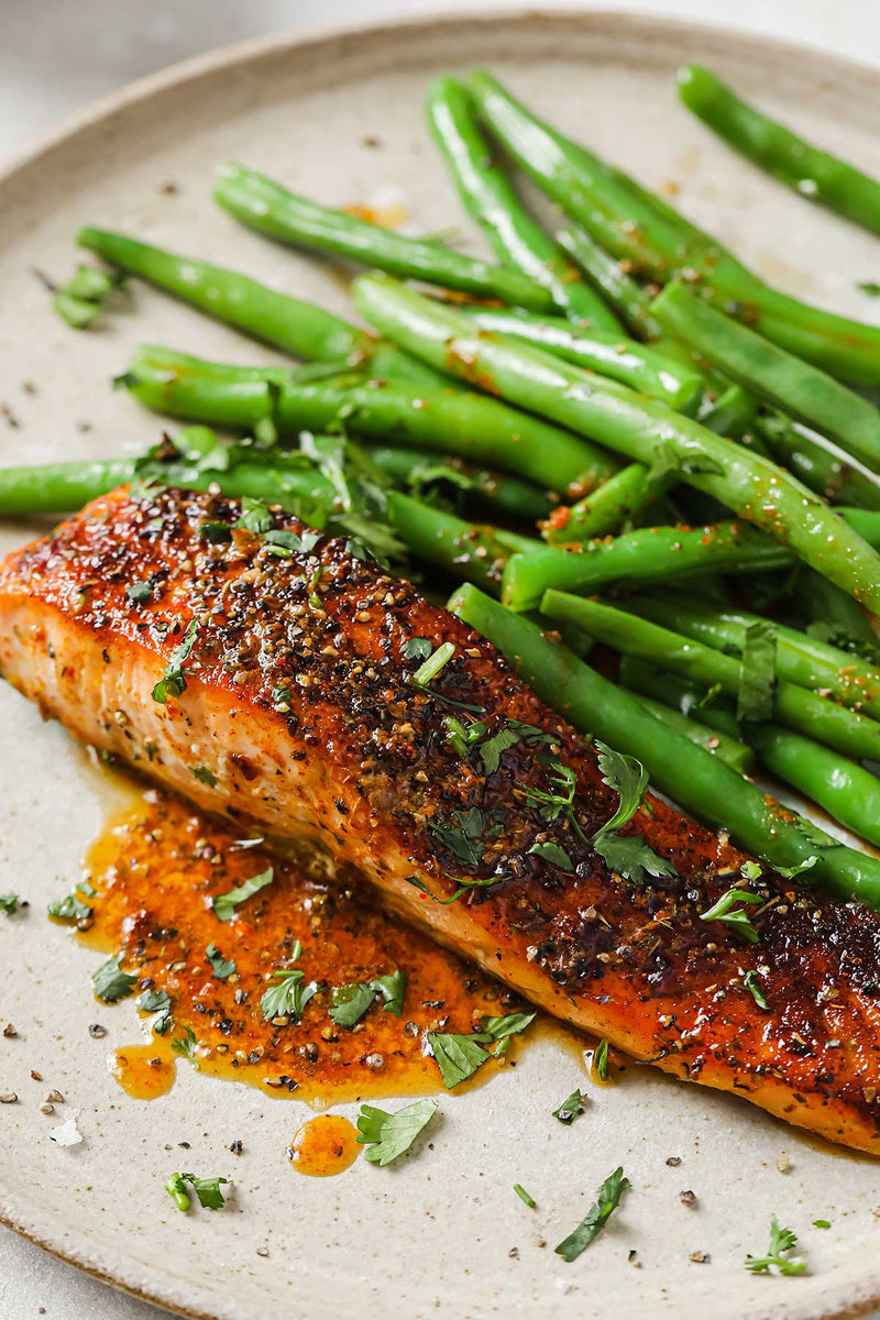 Keto Meal 02: Cajun salmon with Green Beans