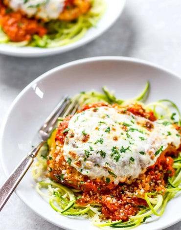 Keto Meal 01: Chicken Parmesan & Zucchini Noodles