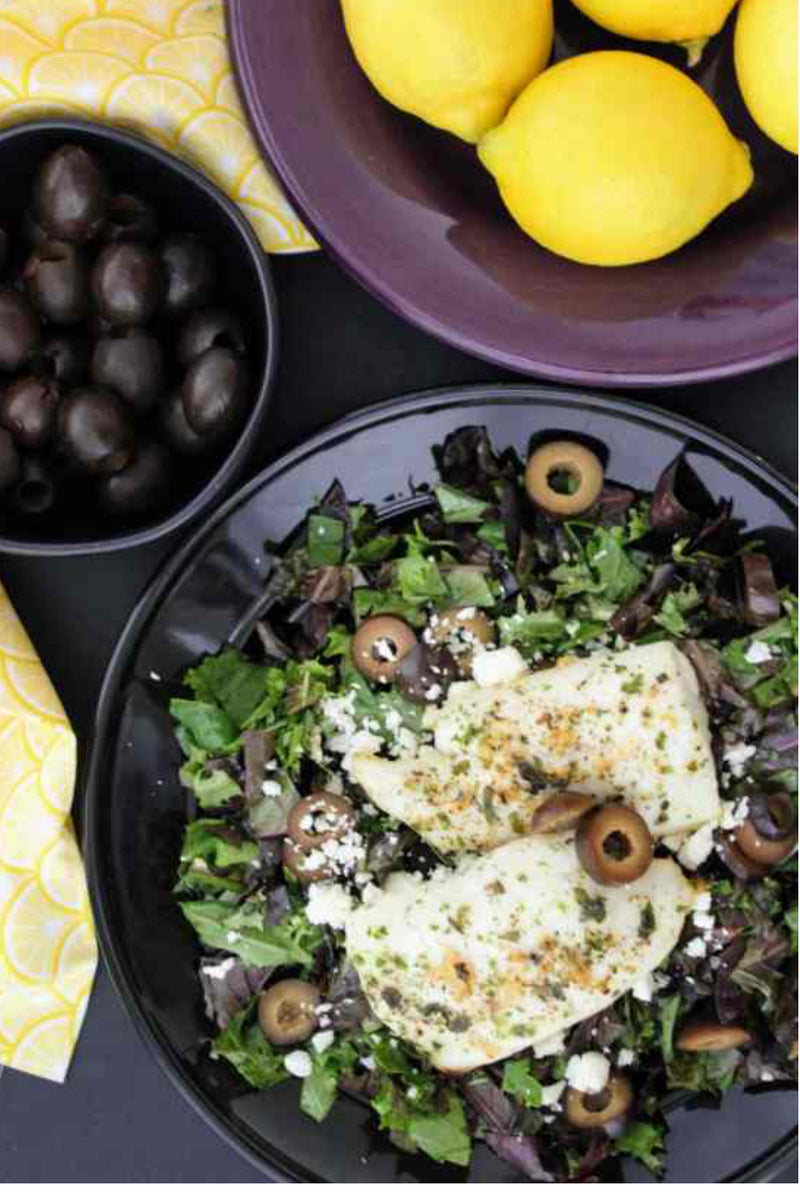 Keto Meal 02: Lemon Garlic Mediterranean Tilapia & Greek salad dressing