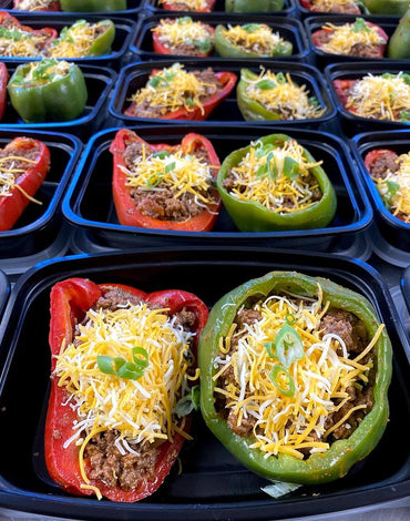 Keto Meal 02: Cheesy Ground Beef Stuffed Pepper