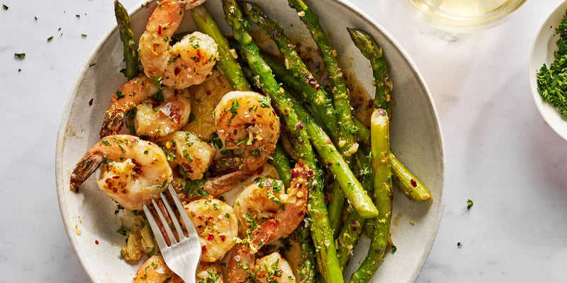 Keto Meal 01: Garlic Shrimp with Asparagus
