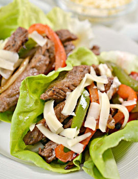 Keto Meal 03: Philly cheesesteak lettuce wraps