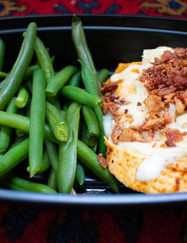 Keto Meal 01: Cheesy Bacon Ranch Chicken with green beans