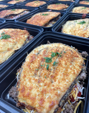 Keto Meal 01: Ground Beef Stuffed Parmesan Eggplant