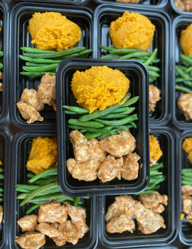 MEAL 4: BBQ Chicken with green beans and mashed sweet potato