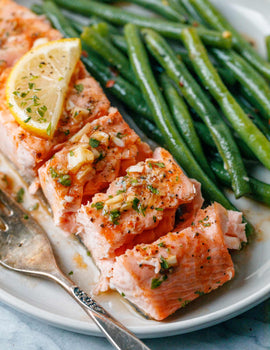 Keto Meal 02: BBQ Salmon with green beans