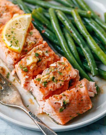 Keto Meal 02: BBQ Salmon with green beans