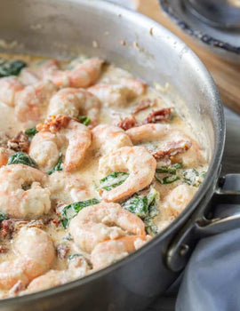 Keto Meal 02: Creamy keto tuscan shrimp