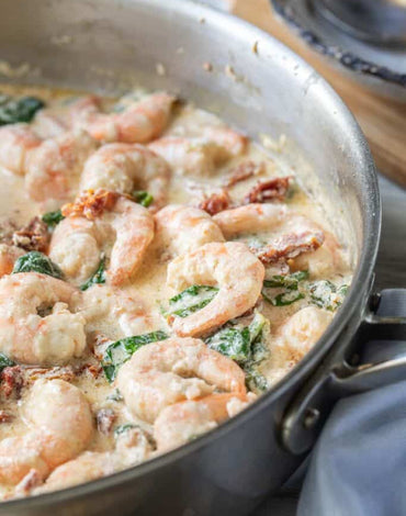 Keto Meal 02: Creamy keto tuscan shrimp